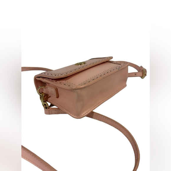 Genuine Tory Burch leather Robinson mini Spectator crossbody bag shell pink - Picture 7 of 13